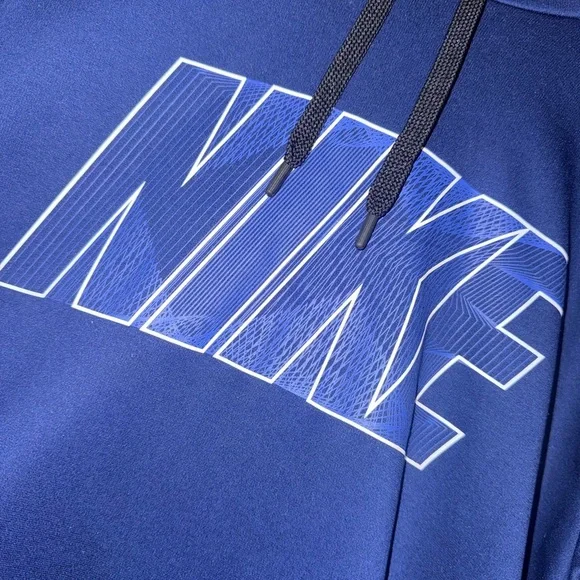 Nike Men's Blue Hoodie with Logo - Picture 2 of 5